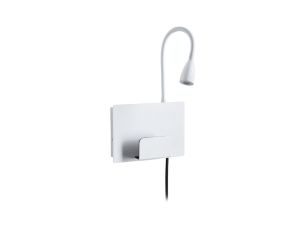 Oprawa ścienna HALINA LED 2.4W 200lm 2700K USB-C 230V biały mat /metal - image 2