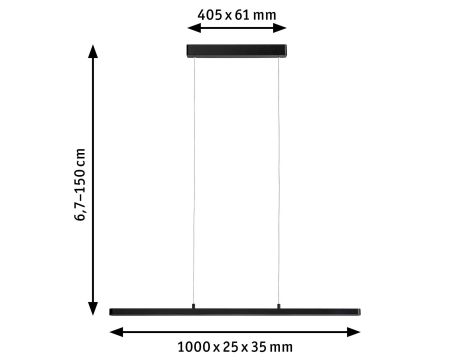 Lampa wisząca LENTO LED DIM SH Zigbee 3x15.5W 3x2100lm 230V czarny mat / aluminium - 7
