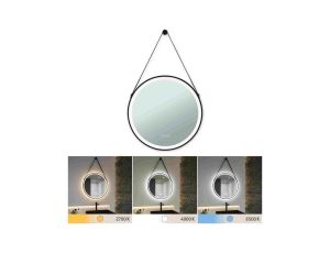 Lustro łazienkowe Mirra LED 11.5W DIM 750lm IP44 230V czarny / lustro / metal / akryl / skóra - image 2