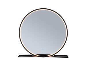 Lustro łazienkowe z półką MIRO LED 10.5W 160lm 2700/4000/6500K 500mm IP44 230V czarny mat / lustro / metal