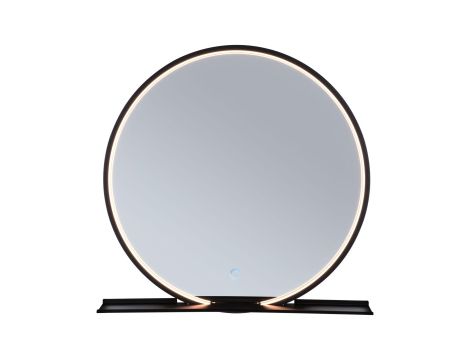 Lustro łazienkowe z półką MIRO LED 10.5W 160lm 2700/4000/6500K 500mm IP44 230V czarny mat / lustro / metal