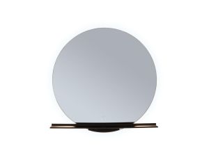 Lustro łazienkowe z półką MIRO LED 11W 500lm 2700/4000/6500K 500mm IP44 230V czarny mat / lustro / metal