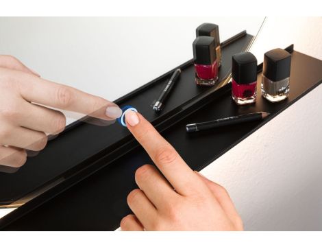 Lustro łazienkowe z półką MIRO LED 11W 500lm 2700/4000/6500K 500mm IP44 230V czarny mat / lustro / metal - 6