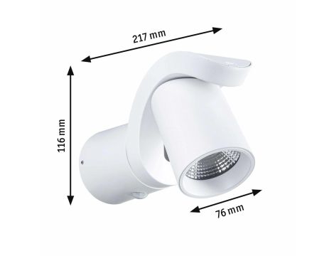 Oprawa elewacyjna CUFF LED 10W 700lm 3000K IP44 230V biały aluminium - 6