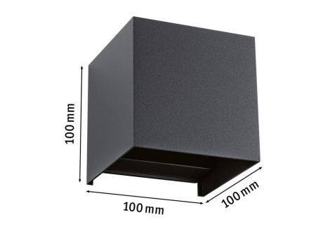 Oprawa elewacyjna CYBO LED SH Zigbee RGBW+ 2x2.5W 2000K-6500K 2x150lm IP44 100x100mm 230V antracyt / aluminium - 8