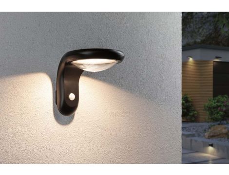 Oprawa elewacyjna DISKOLA LED solar PIR 3.5W 400lm 3000K IP44 antracyt tworzywo sztuczne - 5