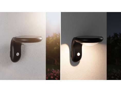 Oprawa elewacyjna DISKOLA LED solar PIR 3.5W 400lm 3000K IP44 antracyt tworzywo sztuczne - 6