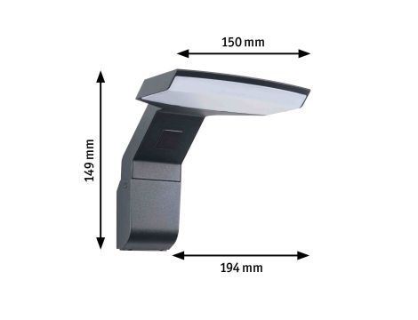 Oprawa elewacyjna ZENERA LED 10W 700lm 3000K IP44 230V antracyt metal - 6