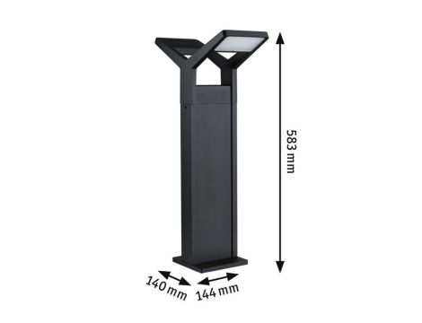 Oprawa ogrodowa JUNTEA LED PIR 2x12.5W 2x800lm 3000K 585mm IP44 230V antracyt / aluminium - 6