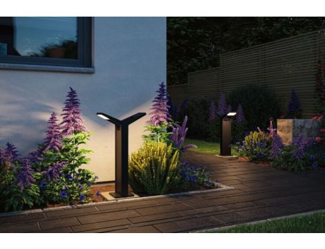 Oprawa ogrodowa JUNTEA LED PIR 2x12.5W 2x800lm 3000K 585mm IP44 230V antracyt / aluminium - 4