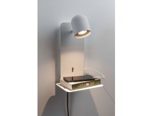 Oprawa ścienna MALENA USB-C max.5W GU10 230V  biały matowy