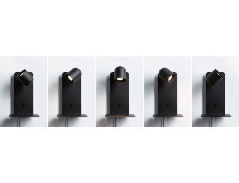 Oprawa ścienna MALENA USB-C max.5W GU10 230V  czarny matowy - 5