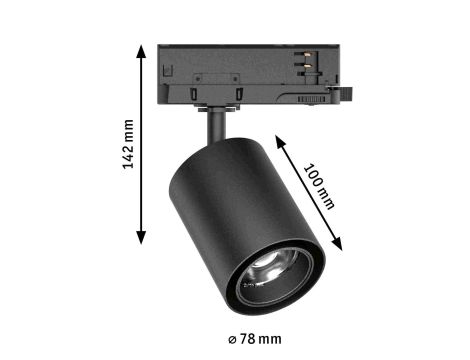 Reflektor na szynoprzewód ProRail3 KRATOS 25W 36st. 4000K 230V czarny / metal - 6