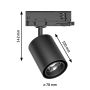 Reflektor na szynoprzewód ProRail3 KRATOS 25W 50st. 4000K 230V czarny / metal - 7