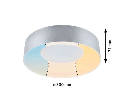 Plafoniera CASCA LED 16W 1500lm okrągła 300mm 2700/4000/6500K IP44 230V aluminium matowy /  tworzywo sztuczne - 6