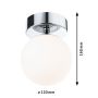 Lampa sufitowa łazienkowa GOVE LED 5W 400lm 3000K IP44 230V chrom satyna / metal - 7