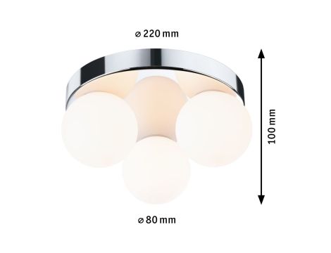 Lampa sufitowa łazienkowa GOVE LED G9 max.3x20W IP44 230V chrom satyna / metal - 6