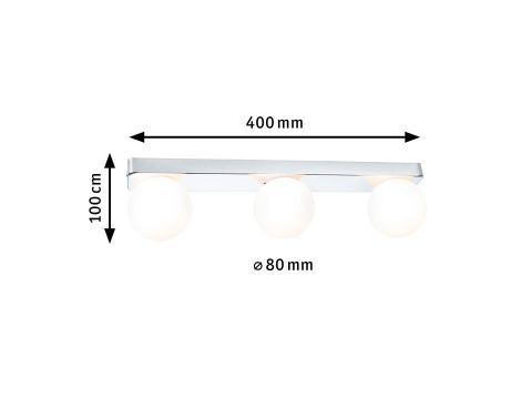 Lampa ścienna łazienkowa GOVE LED nad lustro G9 max.3x20W IP44 230V chrom satyna / metal - 4