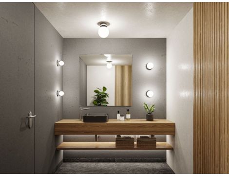 Lampa sufitowa łazienkowa GOVE G9 max.20W IP44 230V chrom satyna / metal - 7