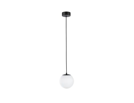 Lampa wisząca łazienkowa GOVE LED 9W 900lm 3000K IP44 230V czarny matowy / metal / szkło