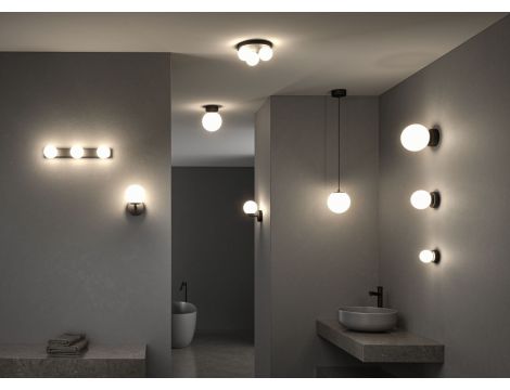 Lampa wisząca łazienkowa GOVE LED 9W 900lm 3000K IP44 230V czarny matowy / metal / szkło - 4