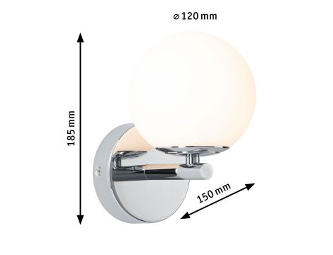 Lampa ścienna łazienkowa GOVE LED 5W 400lm 3000K IP44 230V czarny matowy / metal / szkło - 6
