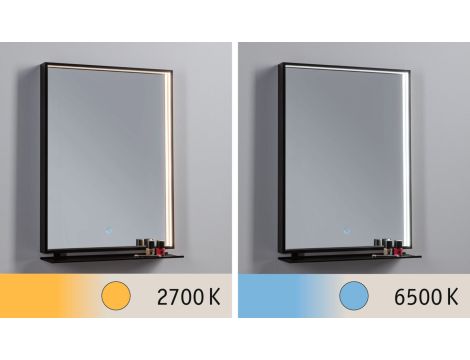 Lustro łazienkowe ścienne MIRO LED 11W 180lm 2700/4000/6500K 620X450mm IP44 230V czarny matowy / metal / lustro - 9