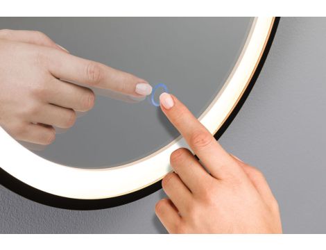 Lustro łazienkowe ścienne MIRO LED 7.5W 200lm 2700/4000/6500K 400mm IP44 230V czarny matowy / metal / lustro - 6