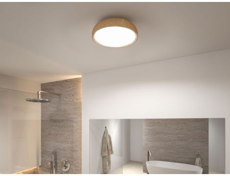 Lampa sufitowa OKA LED 24W 950lm 3000/4000/6500K IP44 230V drewnopodobny / tworzywo sztuczne - 7