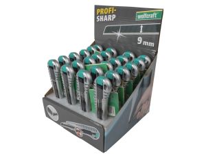 Nóż z ostrzem 9 mm pro-sharp, metalowy, Wolfcraft - image 2