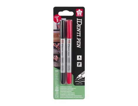 Markery IDenti-Pen czarny + czerwony, Sakura