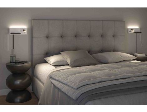 Oprawa ścienna SERRA LED DIM  USB-C LEFT 650/200lm 2700K 230V biały matowy / czarny matowy - 6