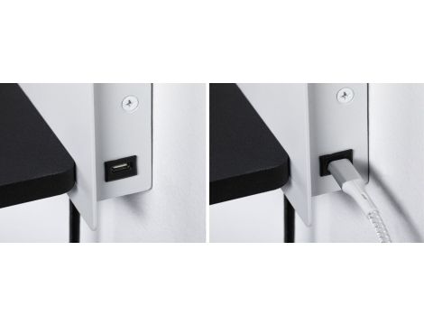 Oprawa ścienna SERRA LED DIM  USB-C LEFT 650/200lm 2700K 230V biały matowy / czarny matowy - 5