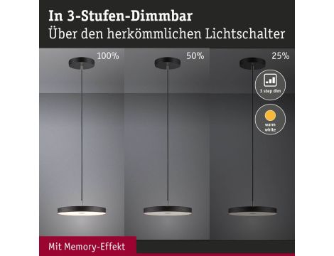 Lampa wisząca HILDOR LED DIM 22W 310mm 1600lm 2700K 230V czarny matowy / metal - 5