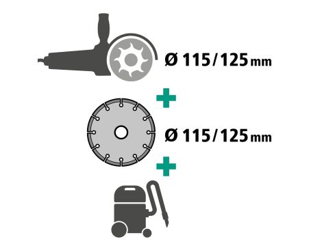 Osłona przeciwpyłowa z prowadnicą do szlifierek katowych, Wolfcraft - 8