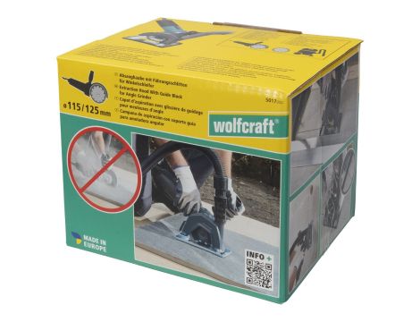 Osłona przeciwpyłowa z prowadnicą do szlifierek katowych, Wolfcraft - 9