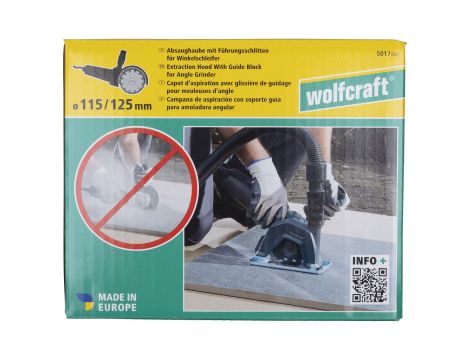 Osłona przeciwpyłowa z prowadnicą do szlifierek katowych, Wolfcraft - 10