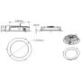 Oprawa wpuszczana Downlight LED 28W/38W 4959lm 3000K/3400K/4000K IP44  fi 275mm 230V biały / aluminium tworzywo - 5