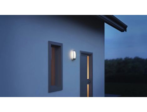 Lampa elewacyjna z czujnikiem zmierzchu Steinel L 22 N max.60W E27 IP44 IK07 230V antracyt / stal nierdzewna - 4