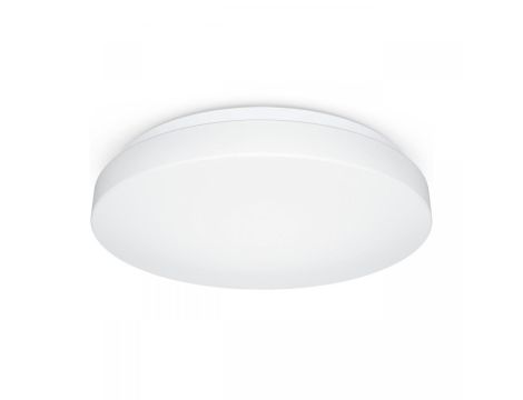Oprawa z modułem awaryjnym i z czujnikiem ruchu RS PRO P2 płaska S HF 15,4W LED 1700lm 4000K IP54 IK03 230V biała/ tworzywo sztuczne / światło awaryjne zgodne z normą EN 60598-2-2 na 3 godziny