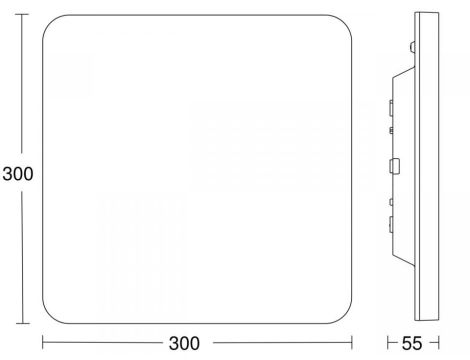 Oprawa z czujnikiem ruchu i zmierzchu RS PRO S20 Q basic SC 15,38W LED HF Bluetooth Mesh 1826lm 3000K IP40 IK07 230V światło bazowe kwadrat biała / aluminium / tworzywo sztuczne - 3