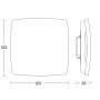 Czujnik Multisensor AIR V2 BT IPD podtynkowy kwadrat IP20 biały - 4