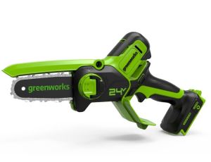 24V minipilarka łańcuchowa Greenworks G24MCS10K2 zestaw ładowarka + aku 2Ah - image 2