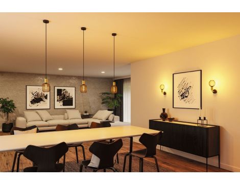 Lampa sufitowa RAVI E27 max.60W IP44 230V złoty / czarny matowy / metal - 4