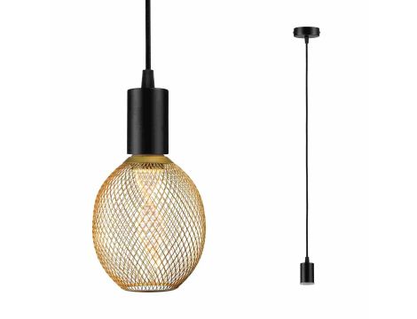 Lampa sufitowa RAVI E27 max.60W IP44 230V czarny matowy / metal - 3