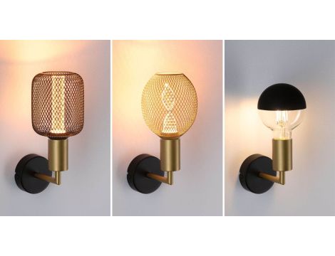 Kinkiet ścienny RAVI E27 max.60W IP44 230V złoty / czarny mat / metal - 8