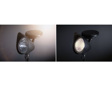 Reflektor ogrodowy solarny SOLENA  z czujnikiem zmierzchu 2lm 3000K IP44  czarny - 3