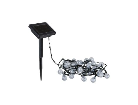 Łańcuch świetlny solarny SOALA LED 3.9m z czujnikiem zmierzchu 1lm/metr  3000K IP44  czarny / tworzywo sztuczne - 2