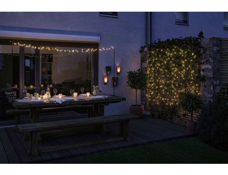 Łańcuch świetlny solarny AURINKA LED 21.9m z czujnikiem zmierzchu 1lm/metr  3000K IP44  czarny / tworzywo sztuczne - 3