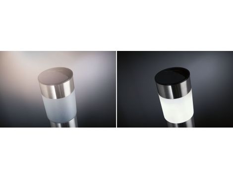 Oprawa ogrodowa solarna LAYRA  LED z czujnikiem zmierzchu  37cm 3000K IP44  szczotkowane żelazo / tworzywo sztuczne - 2